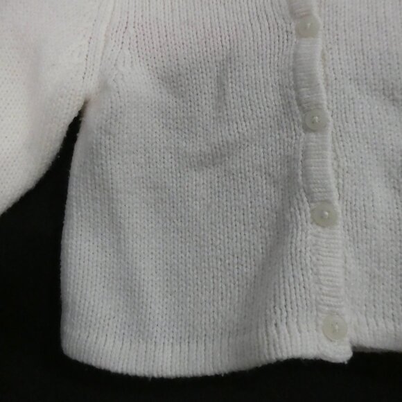 Y2K - OLD NAVY - 3-6 months | Button-Up Knit Cardigan | Faux Fur Collar - Picture 6 of 13